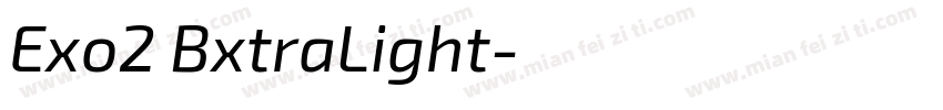 Exo2 BxtraLight字体转换